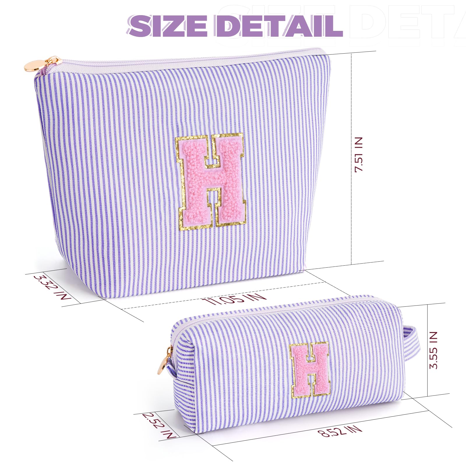 Btffitting Gifts for Teen Girls Women - Birthday Gifts for 10 11 12 13 14 15 16 17 18 Years Old Girl,Makeup Bag Cosmetic Bag,Teacher Gift Trendy Stuff Toiletry Bag - Lavender,H