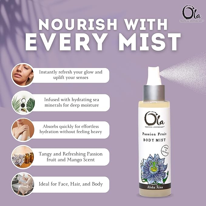 Tropical Apothecary Ola Passion Fruit Scented Deep Sea Mist - 4 Fl Oz