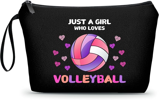 ARIOSEY Volleyball Gifts for Girls Women, Small Makeup Cosmetic bag