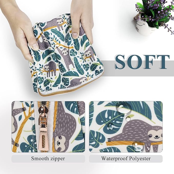 Aosbos Small Makeup Pouch, Travel Cosmetic Bags for Women,Travel Pouch