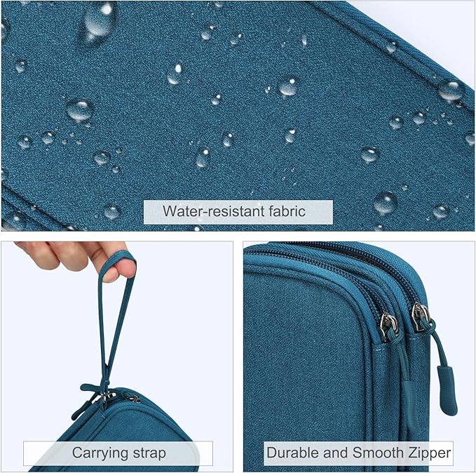 FYY Electronic Organizer, Travel Tech Pouch Bag, Cable Organizer Dark Green