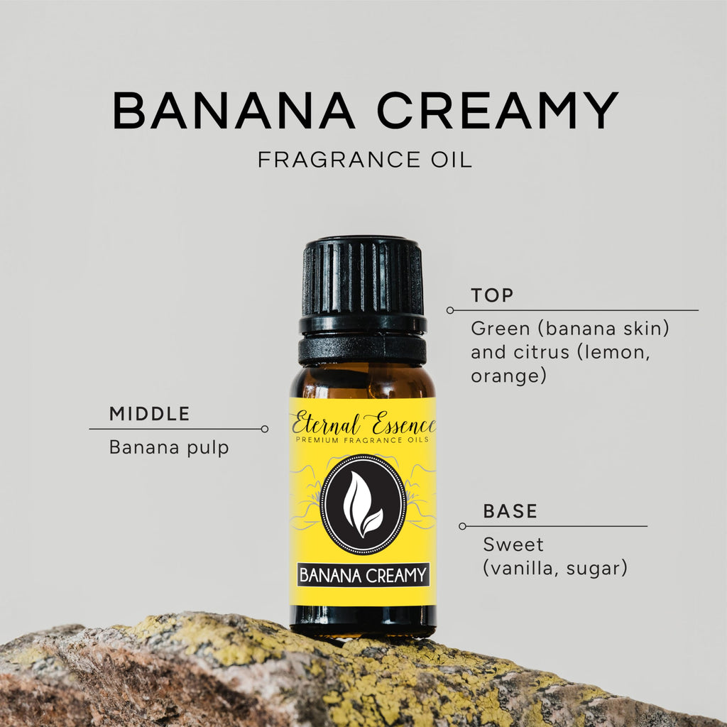 Banana Creamy Premium Grade Fragrance Oil - 10ml - Scented Oil
