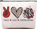 CEASQVAA Cheer leading Gifts for Women, Makeup Cosmetic Bag Gifts for Cheer-leading Women Friends, Birthday Gifts for Cheerleader travel Makeup Pouch