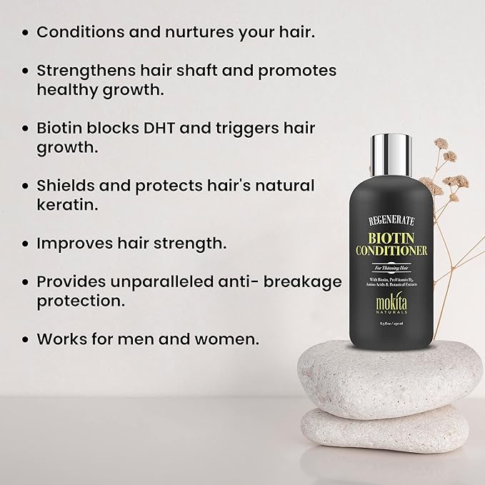 Mokita Naturals Biotin Hair Conditioner for All Hair Types, 8.5 oz
