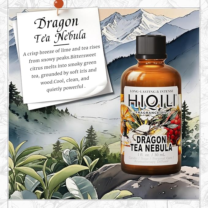 HIQILI Dragon Tea Nebula Fragrance Oil for Diffuser & DIY Craft Making