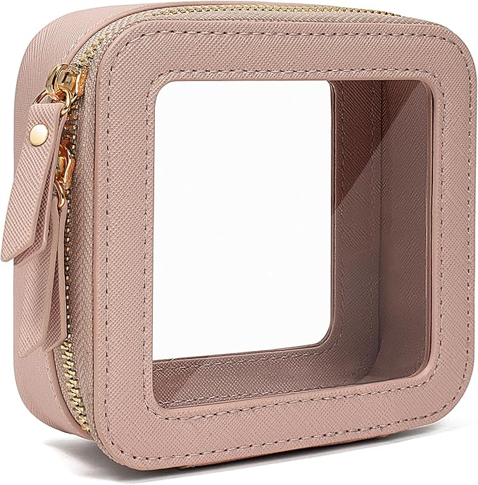 FFpaw Clear Makeup Bag, Small Makeup Bag TSA Approved Toiletry Bag Cosmetic Travel Bag Cute Makeup Bag Organizer Makeup Case Pouch Car Essentials for Women Men