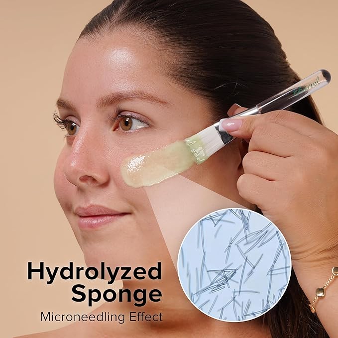 Ebanel Collagen Peptides Wash-Off Face Mask Set, 8-Pack with Brush, Spatula