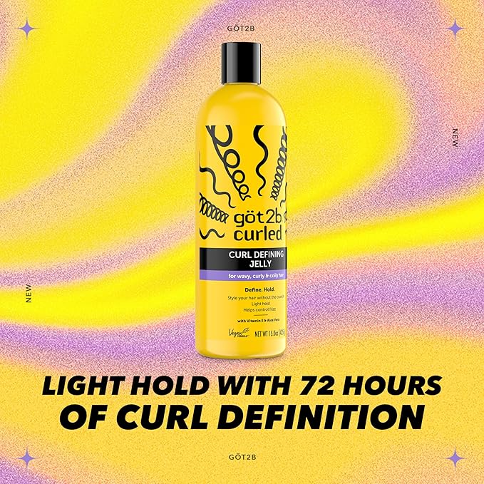 got2b Curled Defining Jelly, Curl Gel for Wavy to Coily Hair