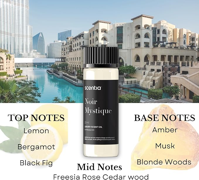 Scentia Luxury Diffuser Essential Oils Set – 5x20ml Discovery Collection, Miami One (Inspired by 1 Hotel Miami, Formerly My Way) Coastal (Formerly Cabana) & White Tea Spa Fragrance