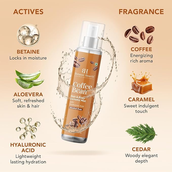 Botanic Hearth Coffee Bean Hair Perfume & Body Mist- 3.4 Fl oz