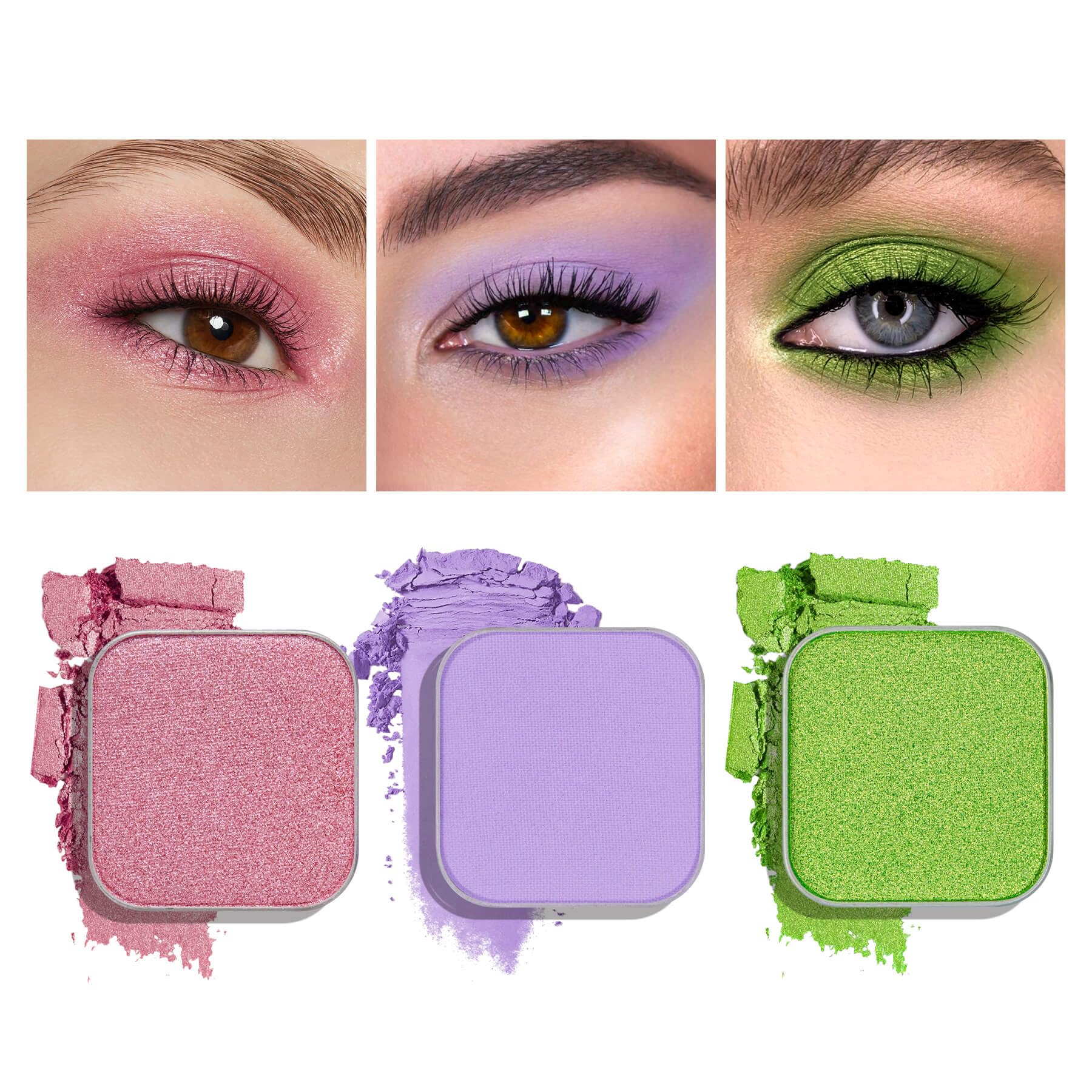 Fillwie 3-Color Eyeshadow Refill Kit, Custom Fit Empty Magnetic Palettes