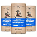 Dr. Squatch Natural Men’s Deodorant – Aluminum Free Natural Deodorant Men with Charcoal & Postbiotics for 72-Hour Odor Protection – Fresh Falls, 2.65oz Stick (3-Pack)