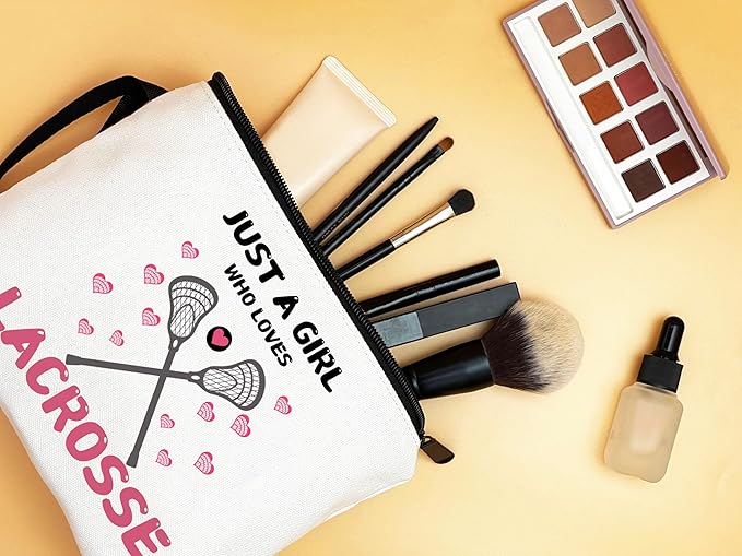 ARIOSEY Lacrosse Gifts for Girls Cosmetic Makeup Travel Bag