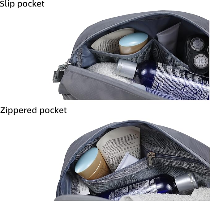 kalgoTeal Travel Toiletry Bag 8L, Large Packing Cube with Waterproof TPU Wet/Dry Compartment