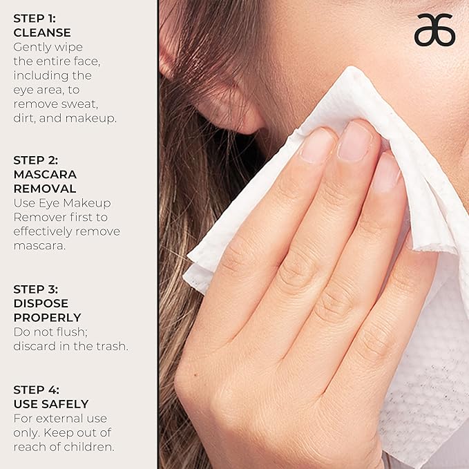 Makeup Remover Wipes for Face – Makeup Wipes by Arbonne – 30 Count