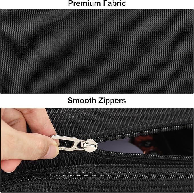 TANTO Large Makeup Organizer Bag, Professional Makeup Artist Bag Portable Travel Makeup Organizer with Detachable Dividers, 2 Pouches & Shoulder Strap, Cosmetic Storage for Beauty Enthusiasts