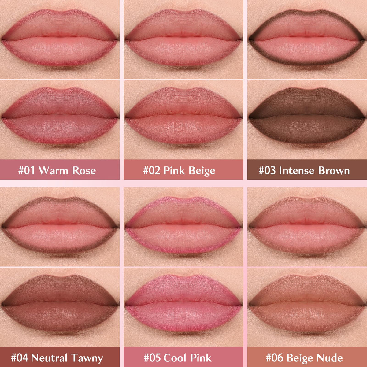 bayfree 2-IN-1 Lip Liner and Lip Stain, High Pigmented Long Lasting Velvet