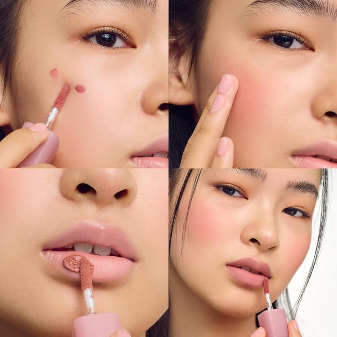 COLORGRAM NUDE BLUR TINT 02 CHARMING PINK | Soft Velvet Matte Lip Stain & Cheek Tint | Lightweight Blurring Tint for a Smooth & Airbrushed Finish | 24H Hydration, Long-Lasting & Non-Sticky Formula