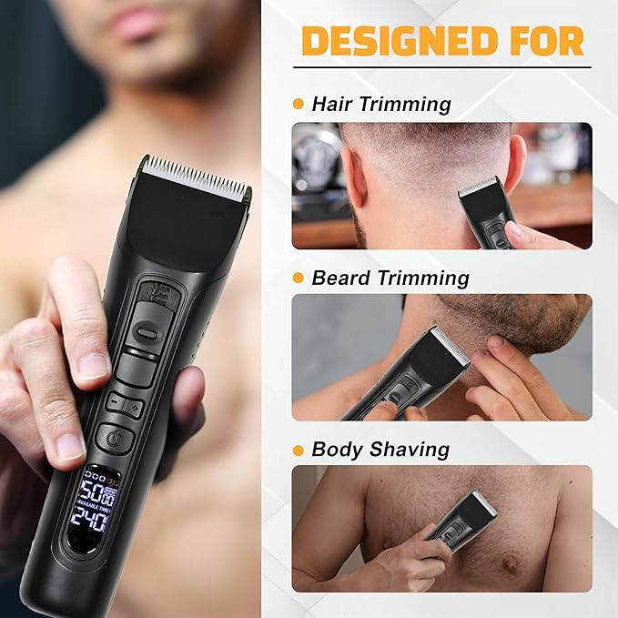Brio Beardscape V1 Cordless Beard Trimmer for Men with Ceramic Blade, Black