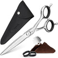 Fagaci Professional Hair Cutting Scissors 4.5", Thin Blades Hair Shears