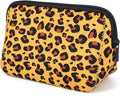 AJLTPA Waterproof Neoprene Cosmetic Bag, Cheetah Print