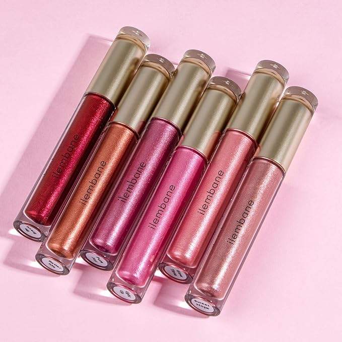 ilembane Nude Pink Metallic Liquid Lipstick Shimmer Long Wear - Sweet Hope