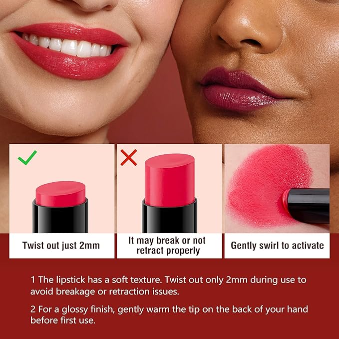 ilembane Hydrating Tinted Lipstick, Mauve Pink Glossy Lip Balm - Pastel
