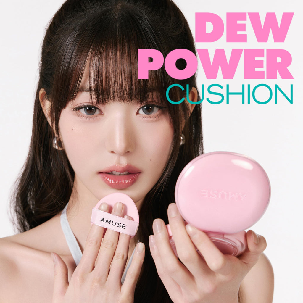 AMUSE SEOUL Dew Power Vegan Cushion Foundation Refill (01 PURE REFILL) - Semi Glow, Full Coverage, Dewy Finish, Long Lasting, Lightweight, Smooth Radiant Skin, Vegan, Korean Beauty Makeup