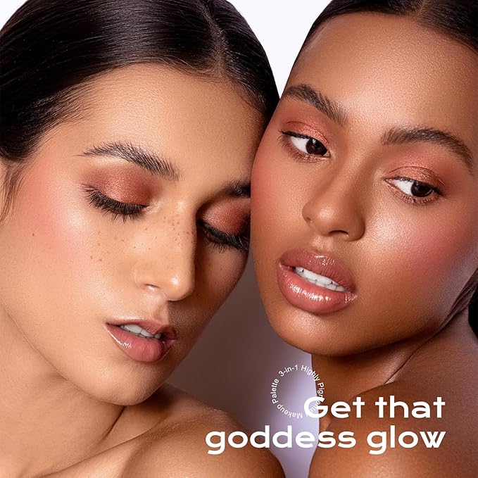 Color Nymph Blush and Highlighter Palette, 3 in 1 Contour Palette