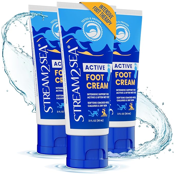 STREAM 2 SEA Active Foot Cream 3 Pack, Neem & Tea Tree