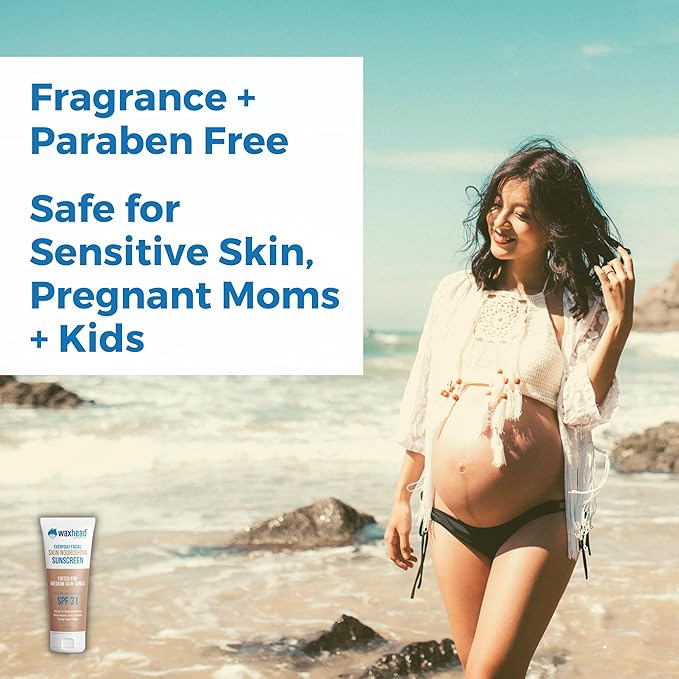 Tinted Mineral Sunscreen for Face SPF 31 Zinc Oxide Sensitive Skin - Medium