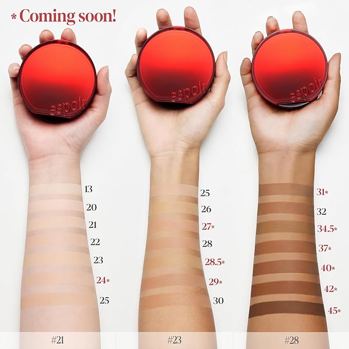 ESPOIR Be Velvet Cushion Foundation #23 Beige | Quick and Easy Coverage with Long-lasting Color by Zero Oxidation, Velvety Smooth Finish & Lightweight Formula, Vegan, Korean Makeup, 0.46 oz