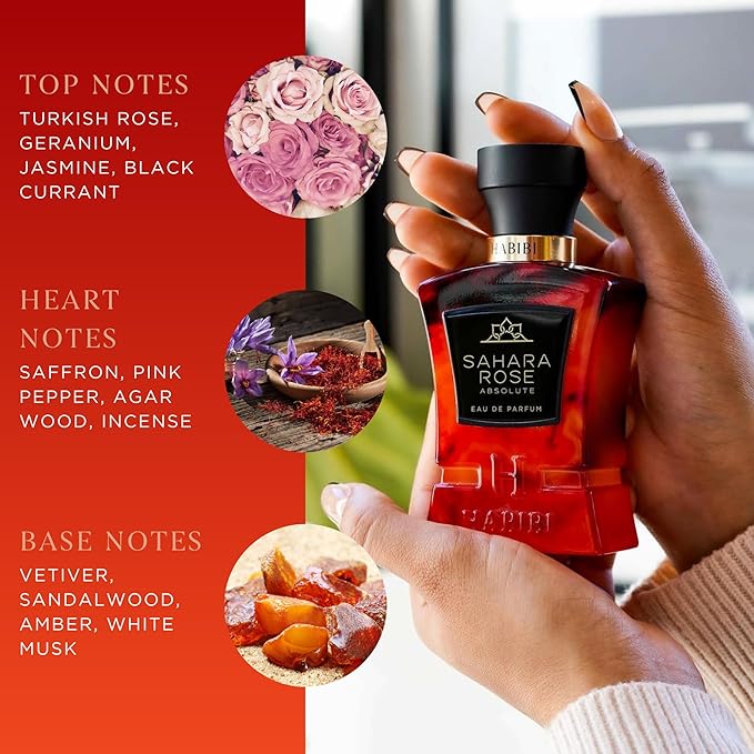 H HABIBI Sahara Rose Absolute Eau de Parfum Perfume for Women and Men 75 ml