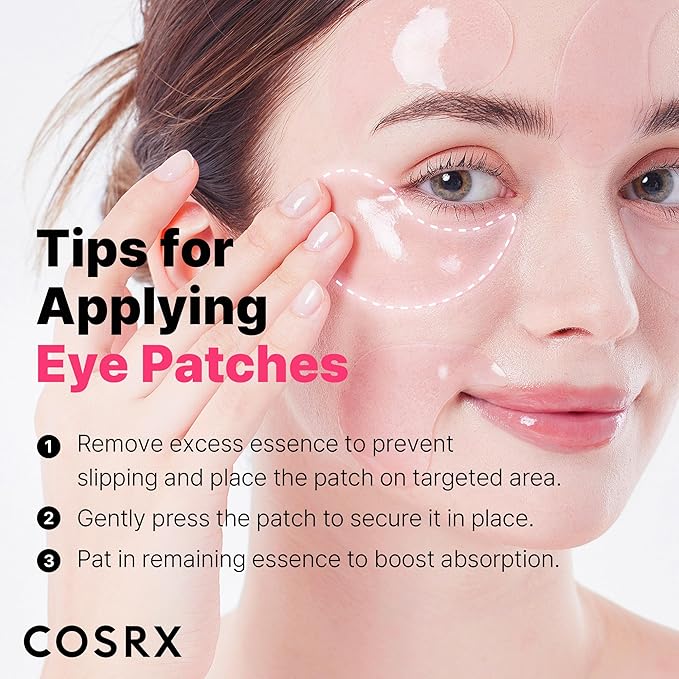 COSRX Pink Peptides Collagen Hydrogel Eye Patch for Puffy Eyes (60)