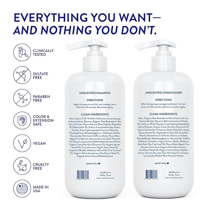 Routine Wellness Anti-Thinning Shampoo & Conditioner - Unscented