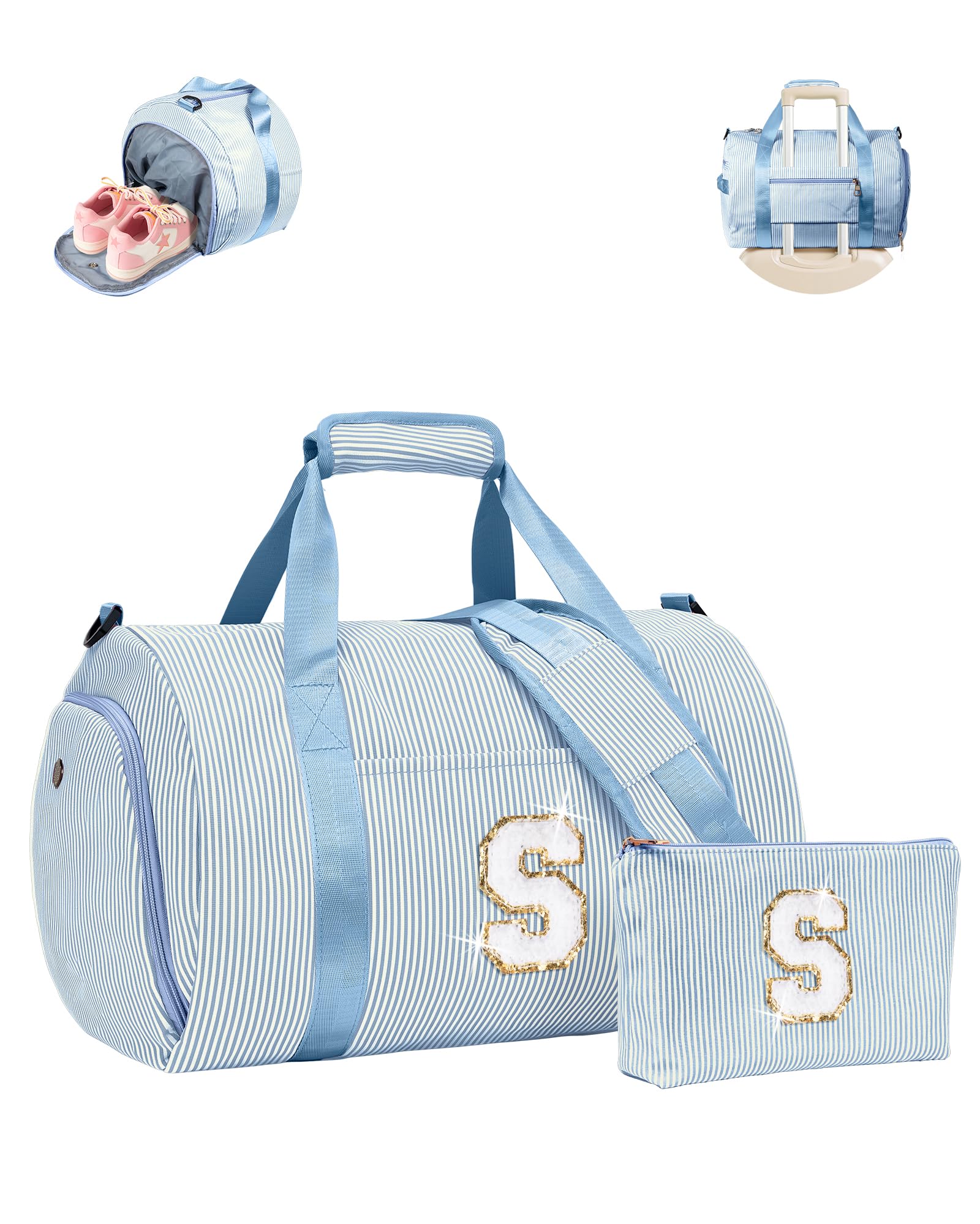 Vogewood Gift for Cheerleader Girl, Girls Travel Duffle Bag, Kids Gym Bag