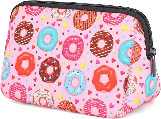 AJLTPA Waterproof Neoprene Cosmetic Bag, Donut