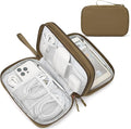 FYY Electronic Organizer, Travel Tech Pouch Bag, Large, Brown