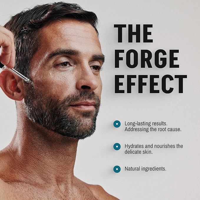 FORGE SKIN Night Beef Tallow Serum for Men [TALLOW-BASED] - Facial Essence for Face Wrinkles with Essential Oils - Natural Green Tea Skincare for Radiance and Skin Hydration (1.7 OZ)