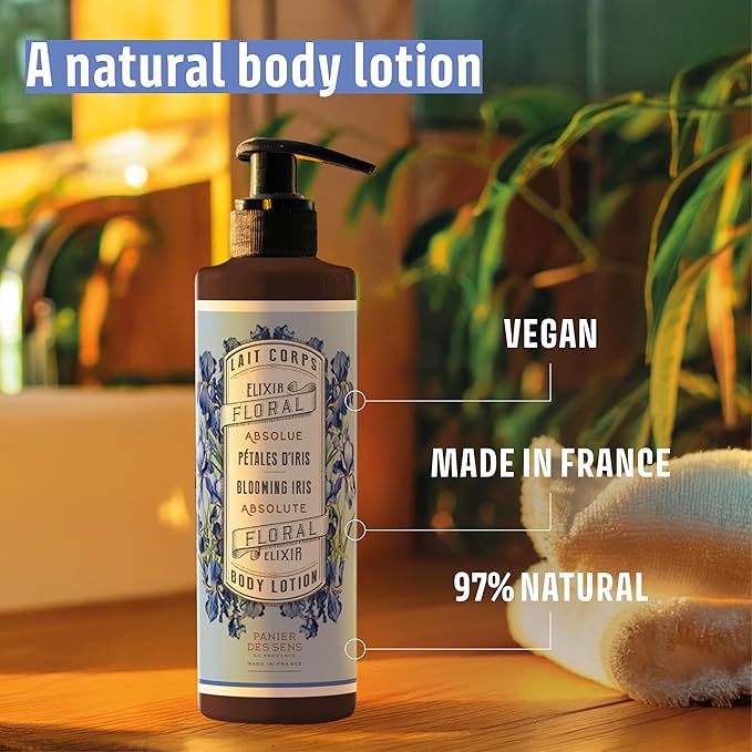 Panier des Sens Iris Body & Hand Lotion Pump, 8.45 fl oz