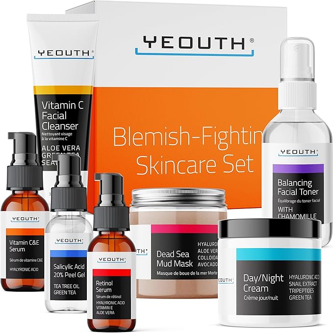 YEOUTH Skin Care Set For Clearer-Looking Skin 7-Piece