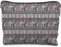 RYYCDOI Bohemian Elephant Makeup Bag - Ethnic Indian Elephant Cosmetic Bags - Toiletry Bag - Boho Gifts