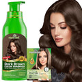 Herbishh Hair Color Shampoo for Gray Hair – Magic Hair Dye Shampoo – Colors Hair in Minutes–Long Lasting–500 Ml–3-In-1 Hair Color for Women & Men –Ammonia-Free (Dark Brown)