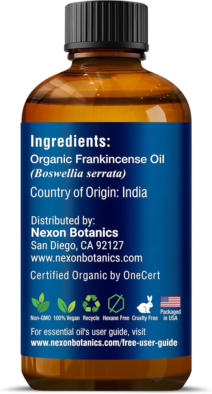 Organic Frankincense Essential Oil 30 ml - 100% Pure, Natural & Hexane Free