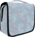 senya Hanging Travel Toiletry Bag Kit Makeup Case Cosmetics Organizer for Men Women (Tropical Flamingo)