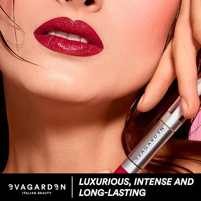 EVAGARDEN The Matte Lipstick - Velvety Texture and Vibrant Ultra-Matte Finish - Pigmented, Soft and Silky Formula and Smooth Application - Offers Bold Saturated Color - 638 Juicy Red - 0.1 oz