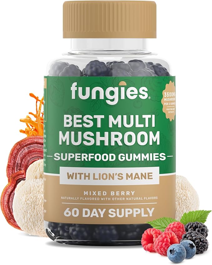 Fungies Multi Mushroom Gummies | 60 Count | Complex Adult Supplement