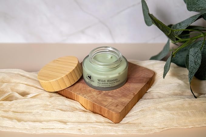 Hearth and Homestead: Handmade Wild Bloom Bio-Active Tallow Face Balm/Cream with Blue Tansy - Hydrate, Nourish, and Protect Skin -.7 oz