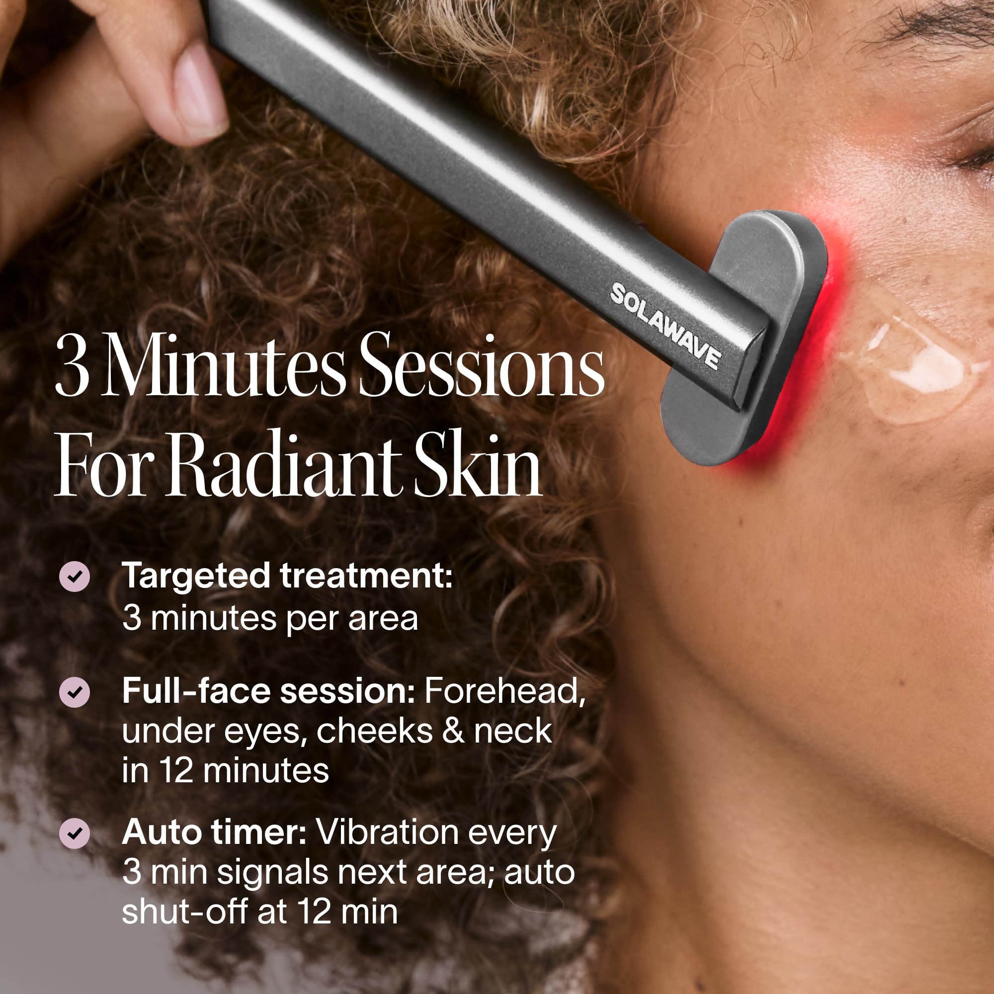 Solawave 4-in-1 Red Light Therapy Wand for Face & Neck (Charcoal)