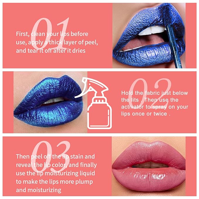 QIUFSSE Peel Off Lip Stain Lip Tint Matte Liquid Lipstick - 02
